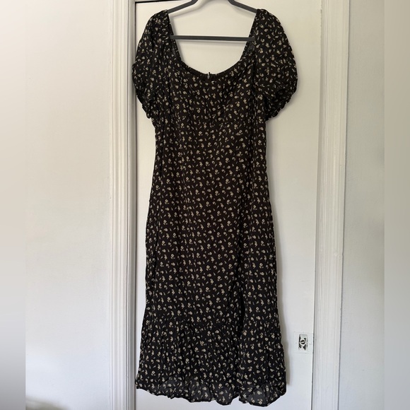 And Now This Black Floral Midi Dress - Plus Size 2X - Picture 2 of 10